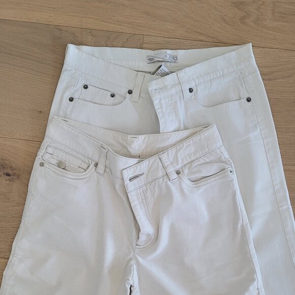 Two pairs of boot cut white jeans (Roxy jeans and Kenzie jeans) - Picture 2 of 8